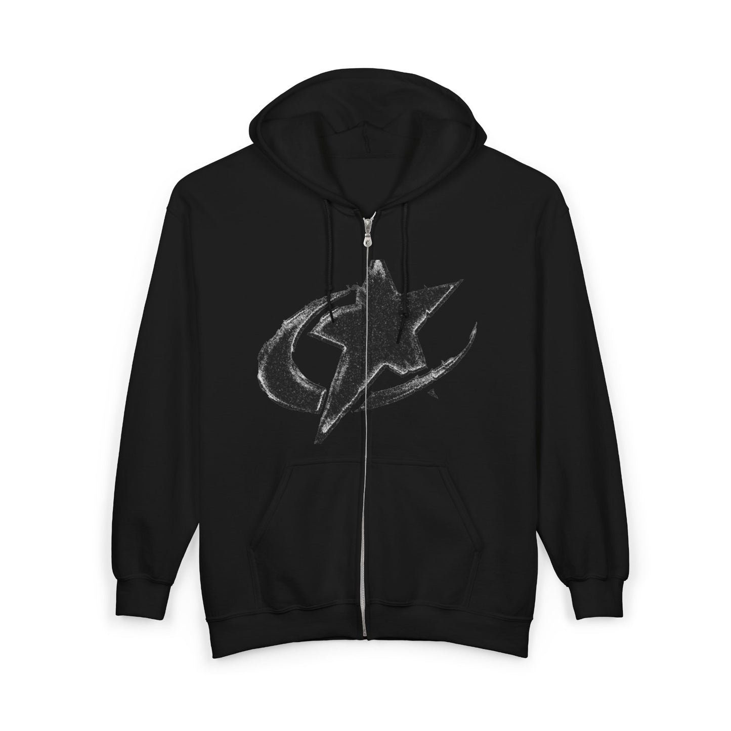 soft cozy y2k zip hoodie front and back