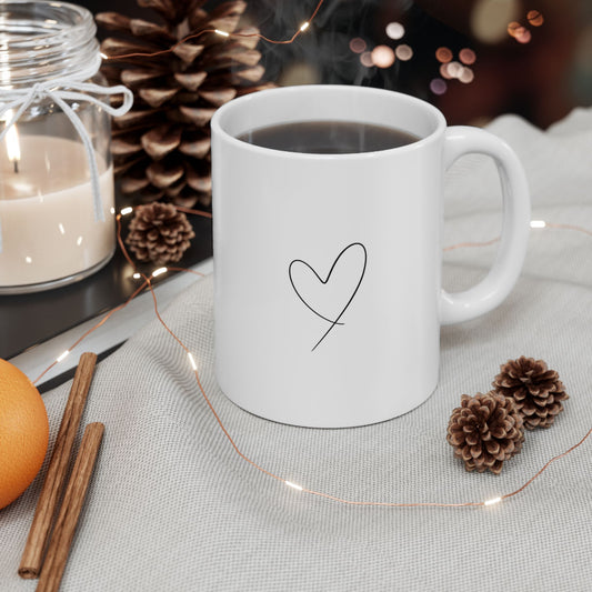 heart ceramic mug