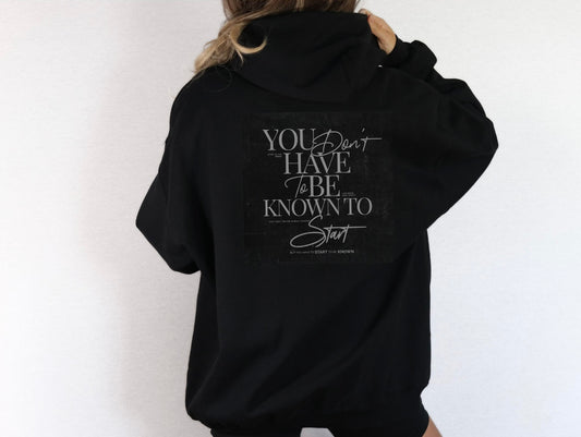 Hooded Sweatshirt Start in the Shadow - Aurelyv Streetwear Design